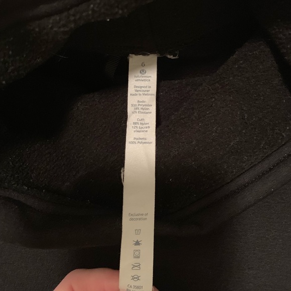 Lululemon black sweatshirt - Size 6 - Picture 2 of 4